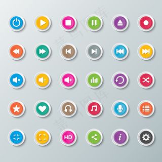 音乐播放器按钮