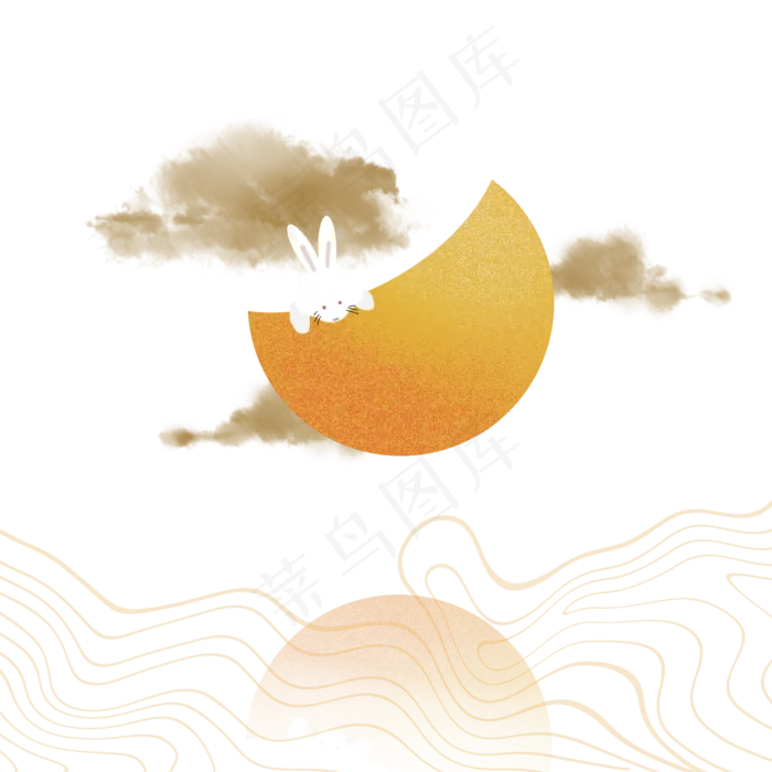 中秋节兔子可爱月亮(2048X2048(DPI:132))psd模版下载