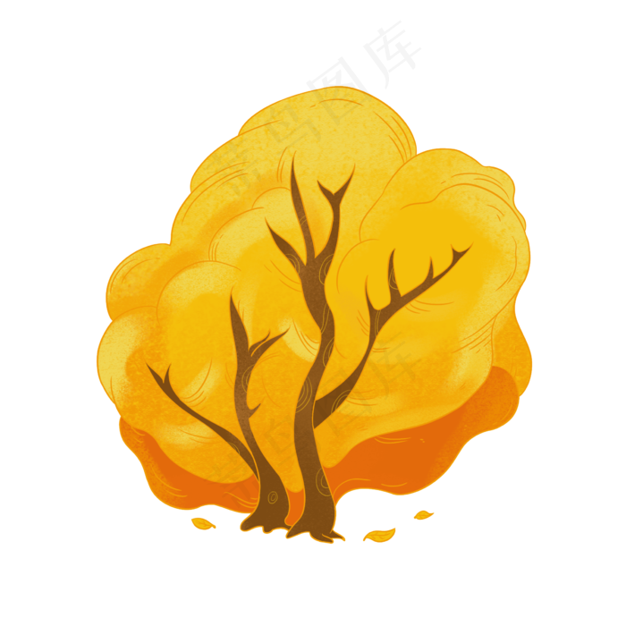 秋天的大树(2400X2400(DPI:300))psd模版下载