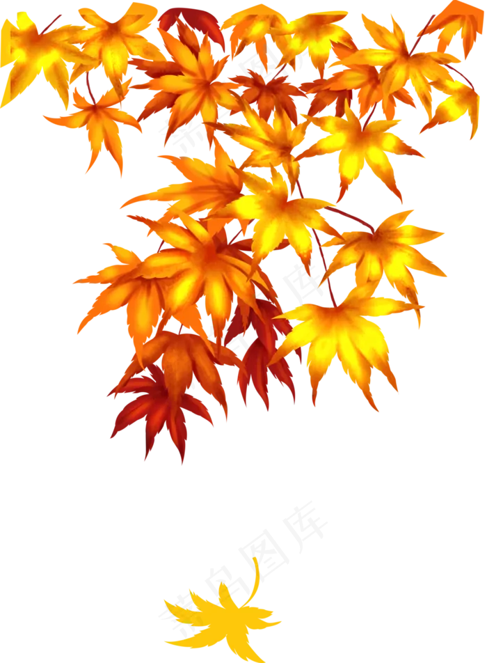 秋天立秋水上枫叶场景(3695X5027(DPI:256))psd模版下载