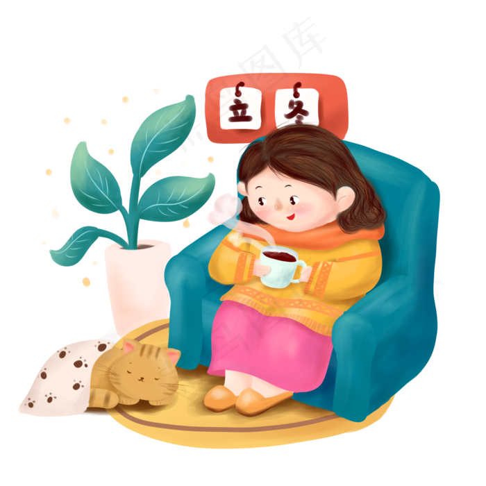 立冬冬季二十四节气保暖养生可商(2000X2000(DPI:300))psd模版下载