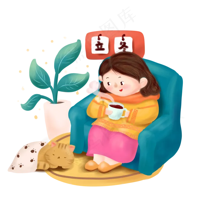 立冬冬季二十四节气保暖养生可商(2000X2000(DPI:300))psd模版下载