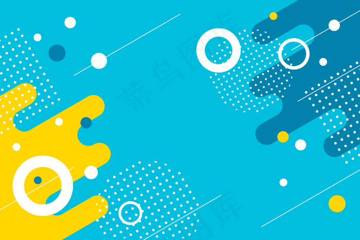 抽象平面彩色几何形状背景