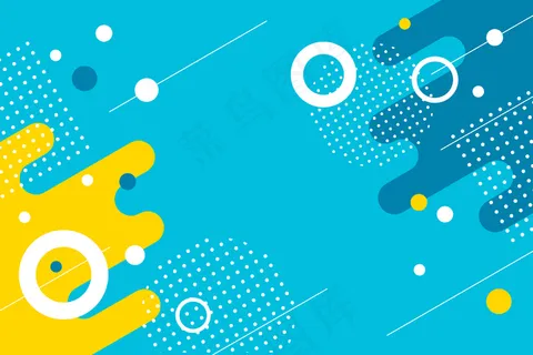 抽象平面彩色几何形状背景