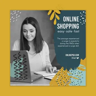 网上购物模板广场宣传单,DM传单 网上购物模板广场宣传单,DM传单