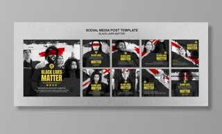 极简主义的黑人生活很重要社交媒体贴出照片