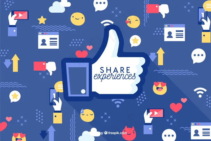 平面设计的Facebook图标背景eps,ai矢量模版下载