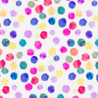 水彩手绘圆点图案