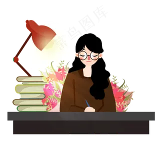 卡通教师老师工作办公