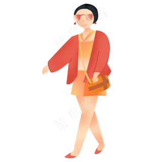 购物达人双十一扁平卡通人物