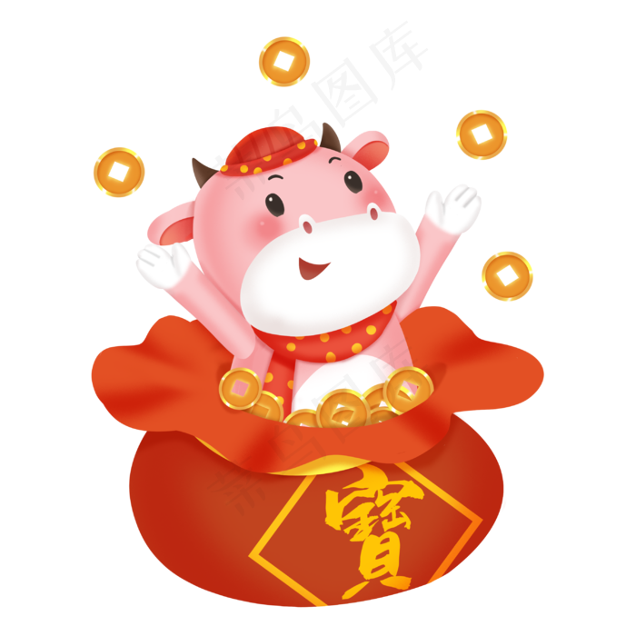 牛年喜庆新春(3000X3000(DPI:300))psd模版下载