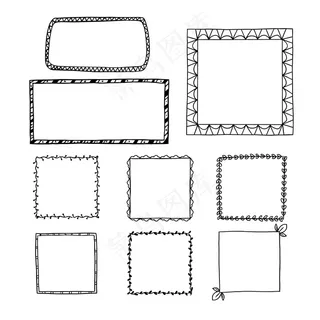 手绘装饰框系列 手绘装饰框系列