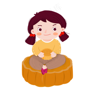 传统节日中秋节卡通元素