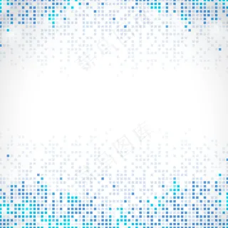 蓝色抽象像素雨背景