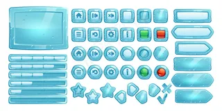 ui游戏的冰按钮