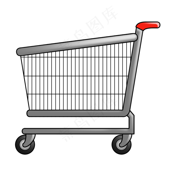 手绘双十一11.11抢购购物车插画