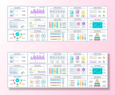 捆绑业务和财务信息图形演示幻灯片模板