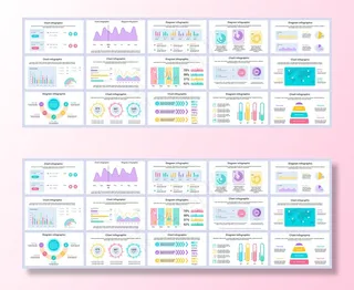 捆绑业务和财务信息图形演示幻灯片模板