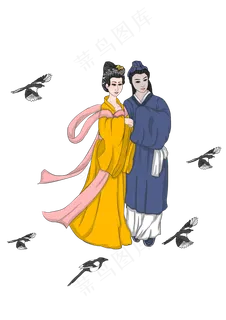 七夕牛郎织女鹊桥相会