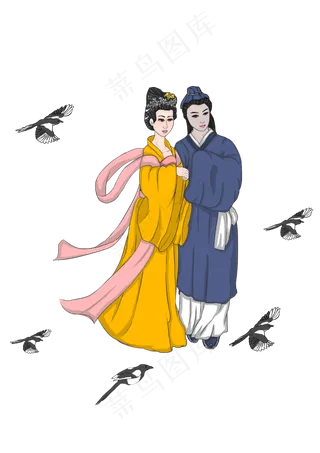 七夕牛郎织女鹊桥相会