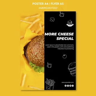 美国食品宣传单,DM传单模板