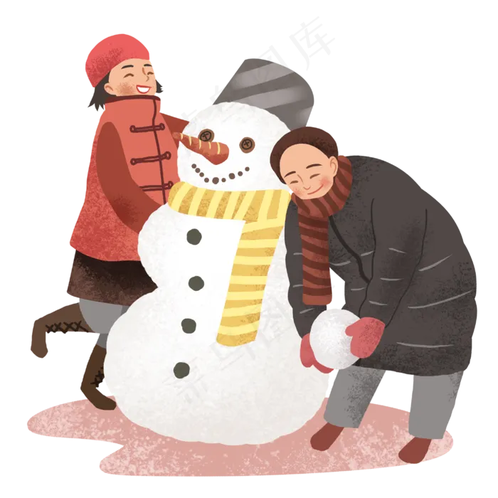 七夕堆雪人节日(3000X3000(DPI:300))psd模版下载