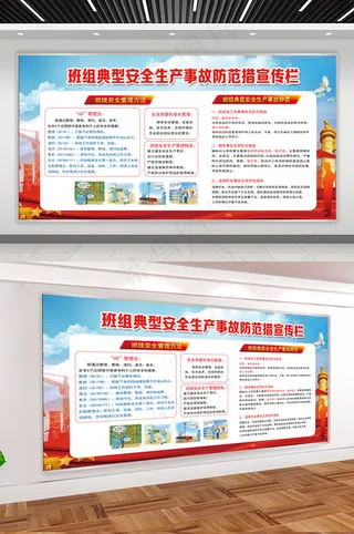 班组典型安全生产事故防范措宣传栏