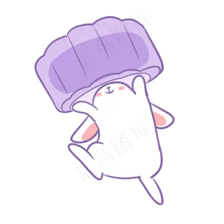 玉兔和葡萄冰皮月饼