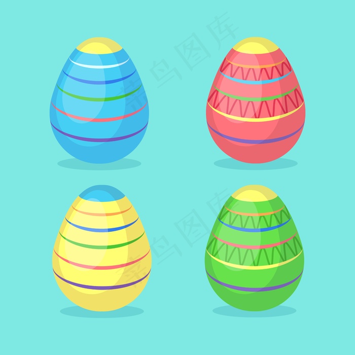 五颜六色的彩蛋。春节假期。复活节快乐