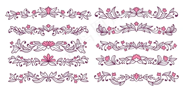 装饰花式分隔器粉色套装 装饰花式分隔器粉色套装