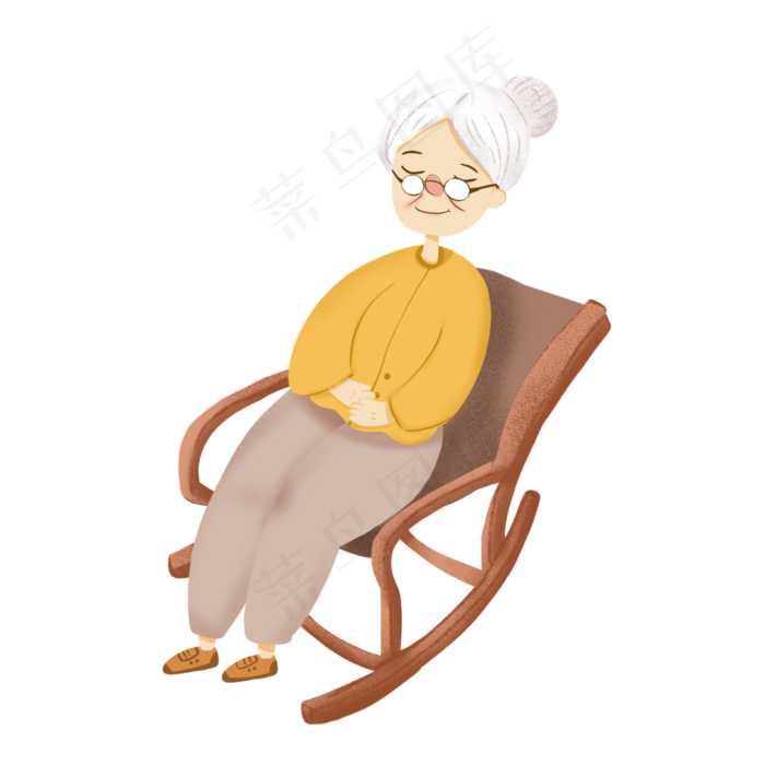 重阳节卡通老人元素
