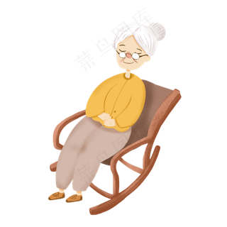 重阳节卡通老人元素