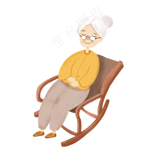 重阳节卡通老人元素