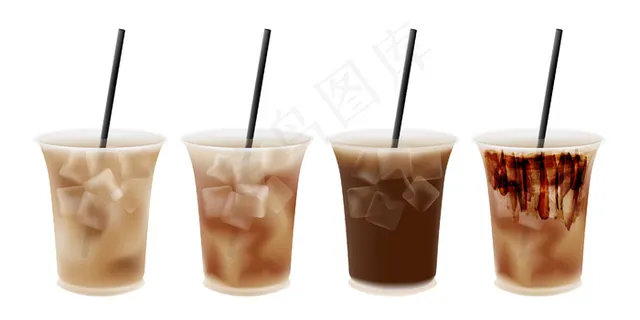 塑料杯冰咖啡
