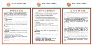 青工社会组织红色赋能营地制度牌