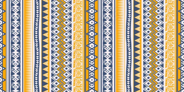 部落民族图案无缝条纹符号