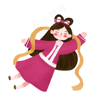 七夕情人节卡通织女