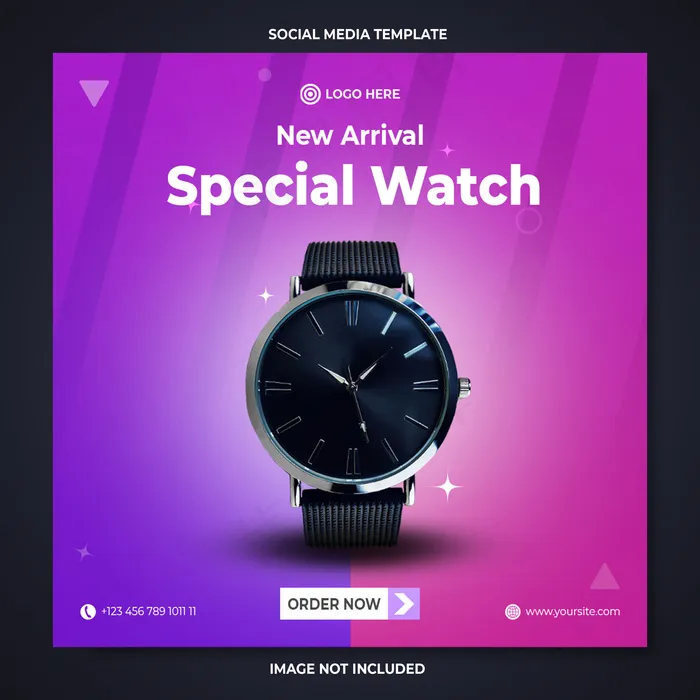 特别手表收藏促销社交媒体横幅banner模板psd模版下载