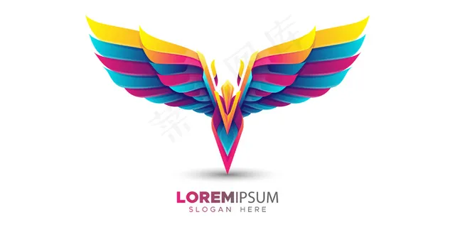 机翼徽标模板
