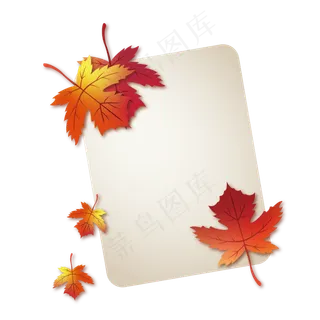 秋天枫叶与信纸