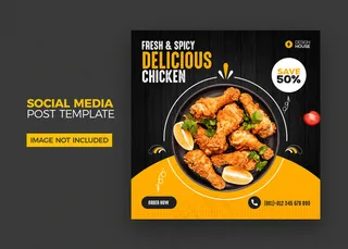 食品社交媒体帖子模板