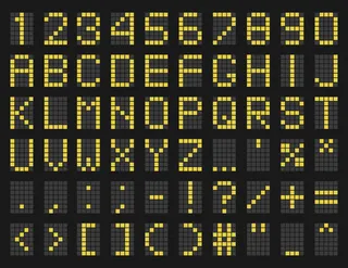 时间表绿色字母模板