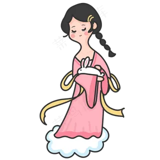 中秋节嫦娥奔月兔子玉兔