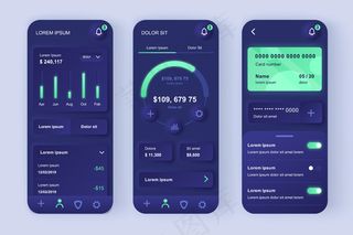 金融服务现代设计ui手机应用