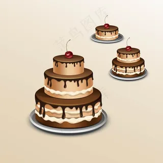 樱桃生日蛋糕。