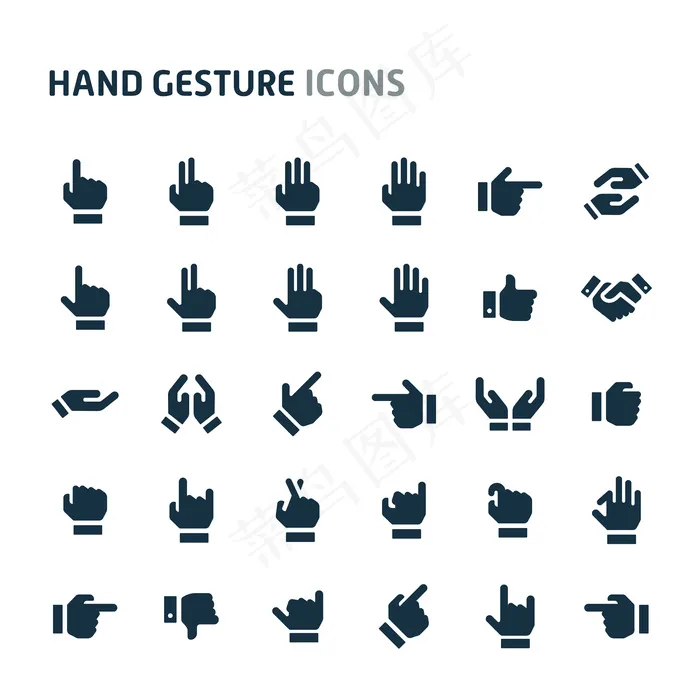 手势图标集。fillio黑色图标系列。eps,ai矢量模版下载
