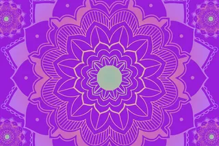 紫色背景上的曼陀罗图案