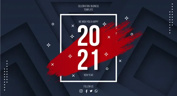 带刷框的新年贺卡