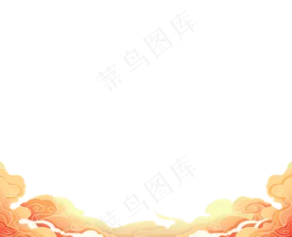 淡雅国潮云彩云朵边框