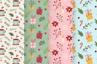 扁平圣诞图案系列